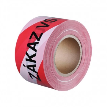 Bariérová páska 70 mm, délka 500 m červeno - bílá